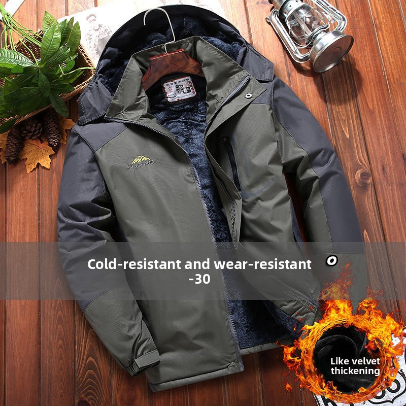 Winter Fleece-Lined Thickened Men's Jacket