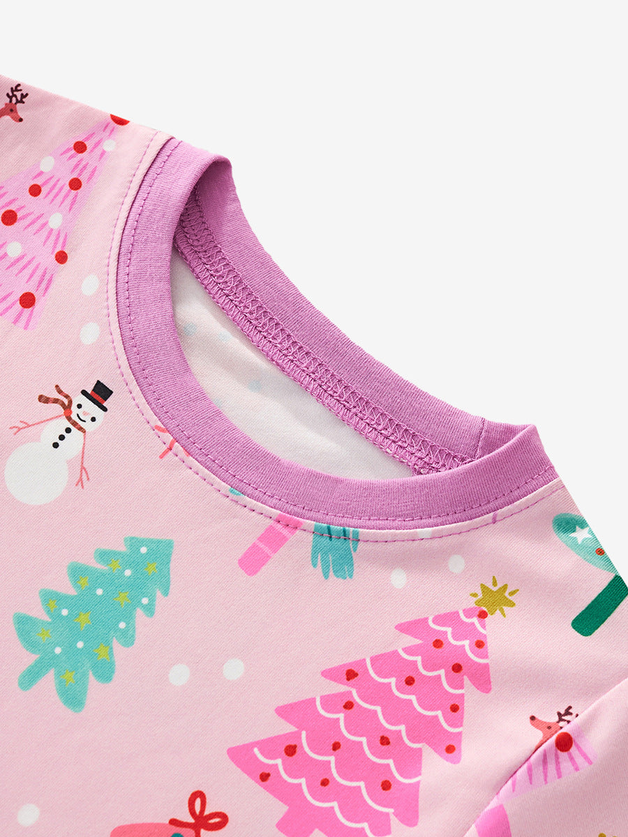 Christmas tree print pajamas