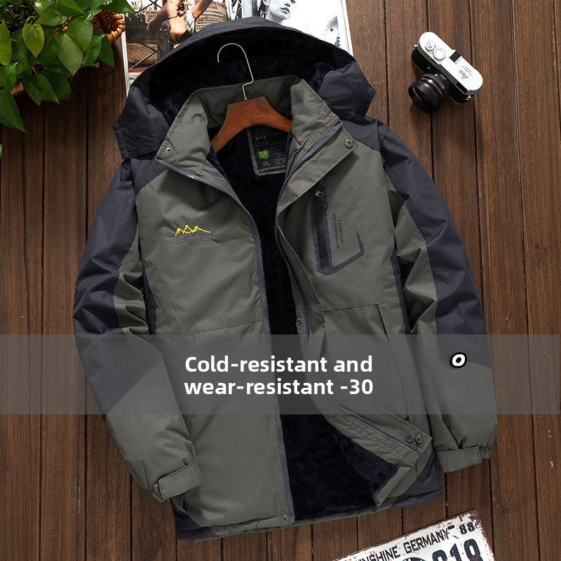 Winter Fleece-Lined Thickened Men's Jacket