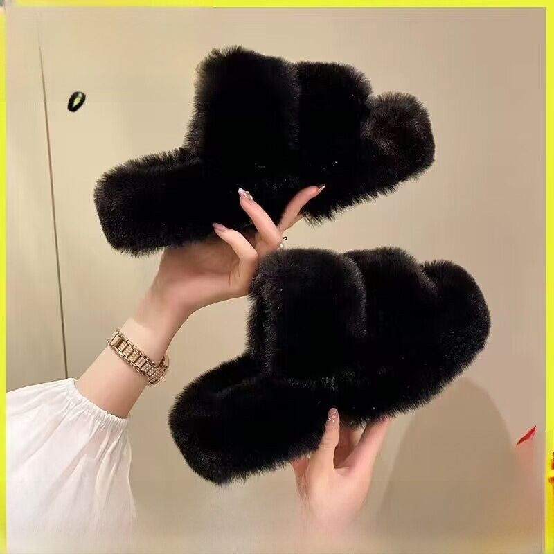 Women's Soft Furry Home Slippers
