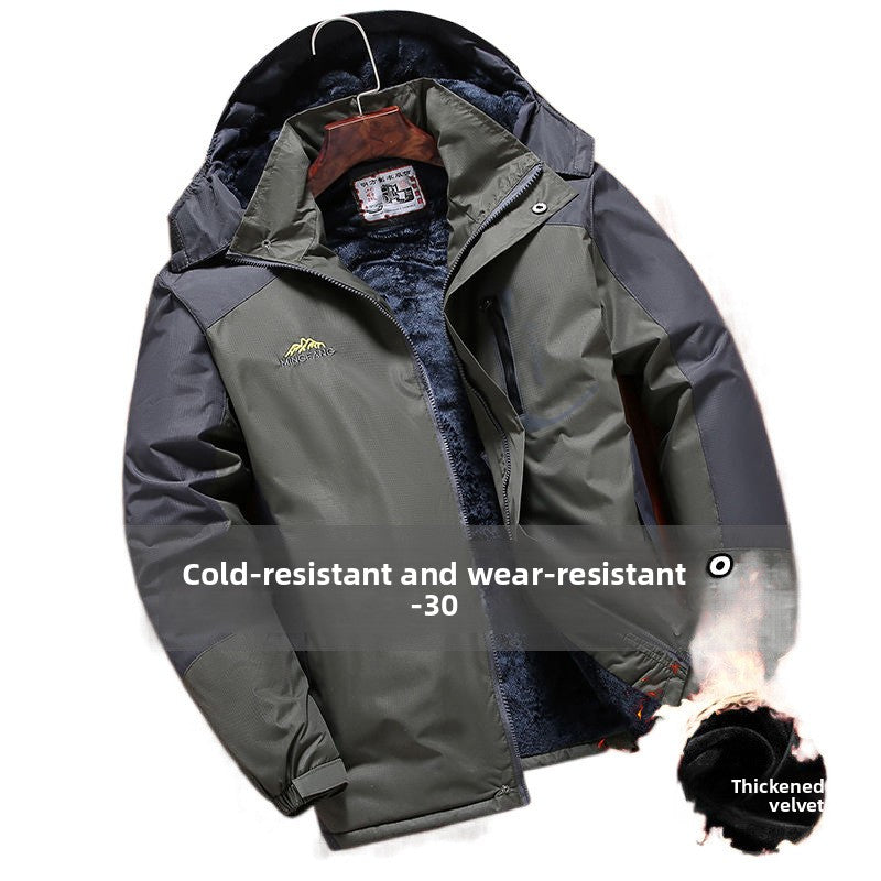 Winter Fleece-Lined Thickened Men's Jacket