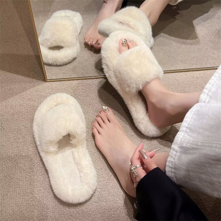 Women's Soft Furry Home Slippers