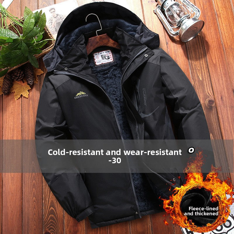 Winter Fleece-Lined Thickened Men's Jacket