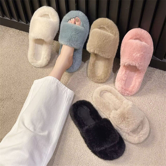 Women's Soft Furry Home Slippers