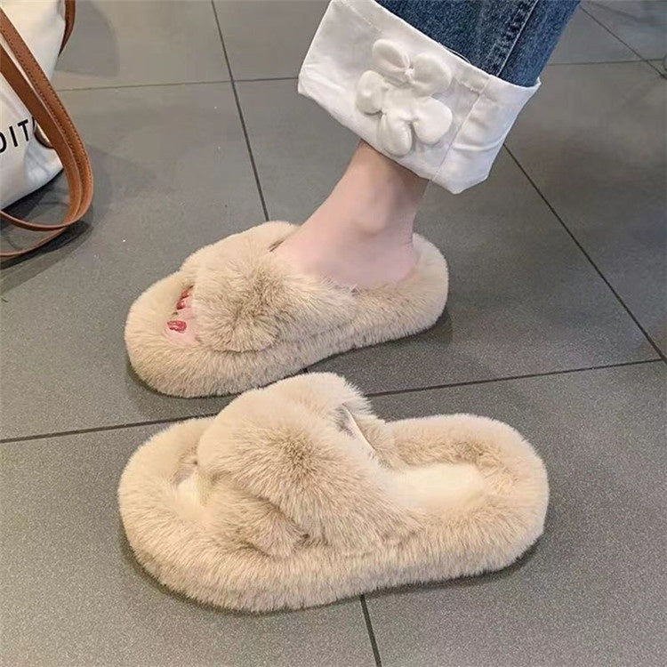 Women's Soft Furry Home Slippers